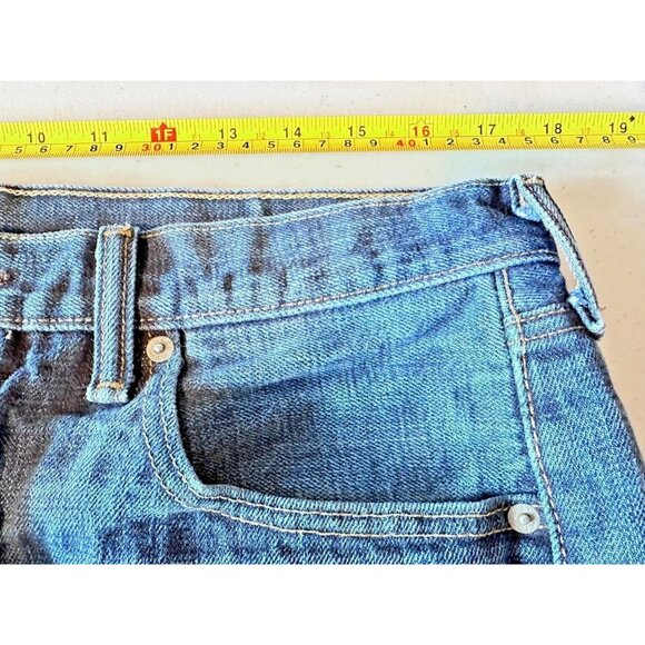Levis Jean 501 Button Fly Mens Straight Legs Blue Med Wash Size 36/30 *Read - Picture 7 of 12